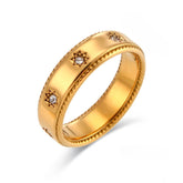 Anillo Stella con Cristales de Circonia (Chapado en Oro 18K)