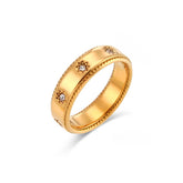 Anillo Stella con Cristales de Circonia (Chapado en Oro 18K)