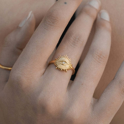 Anillo Occhio (Chapado en Oro 18K)