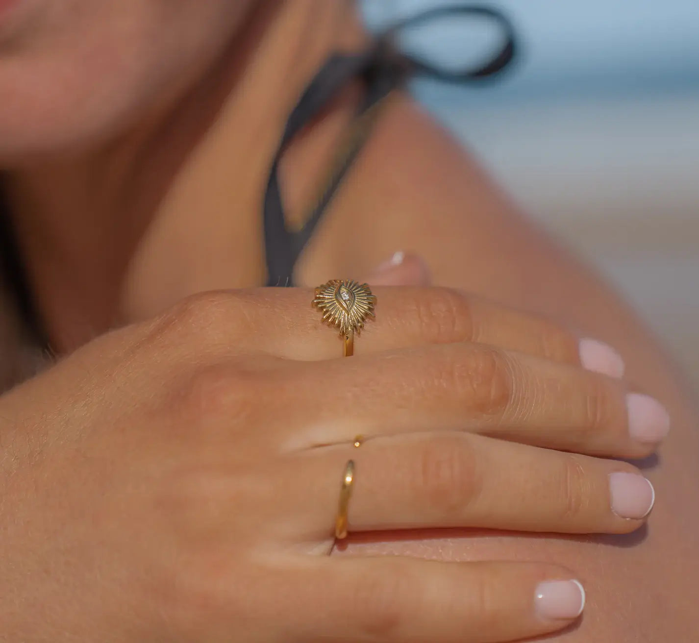 Anillo Occhio (Chapado en Oro 18K)