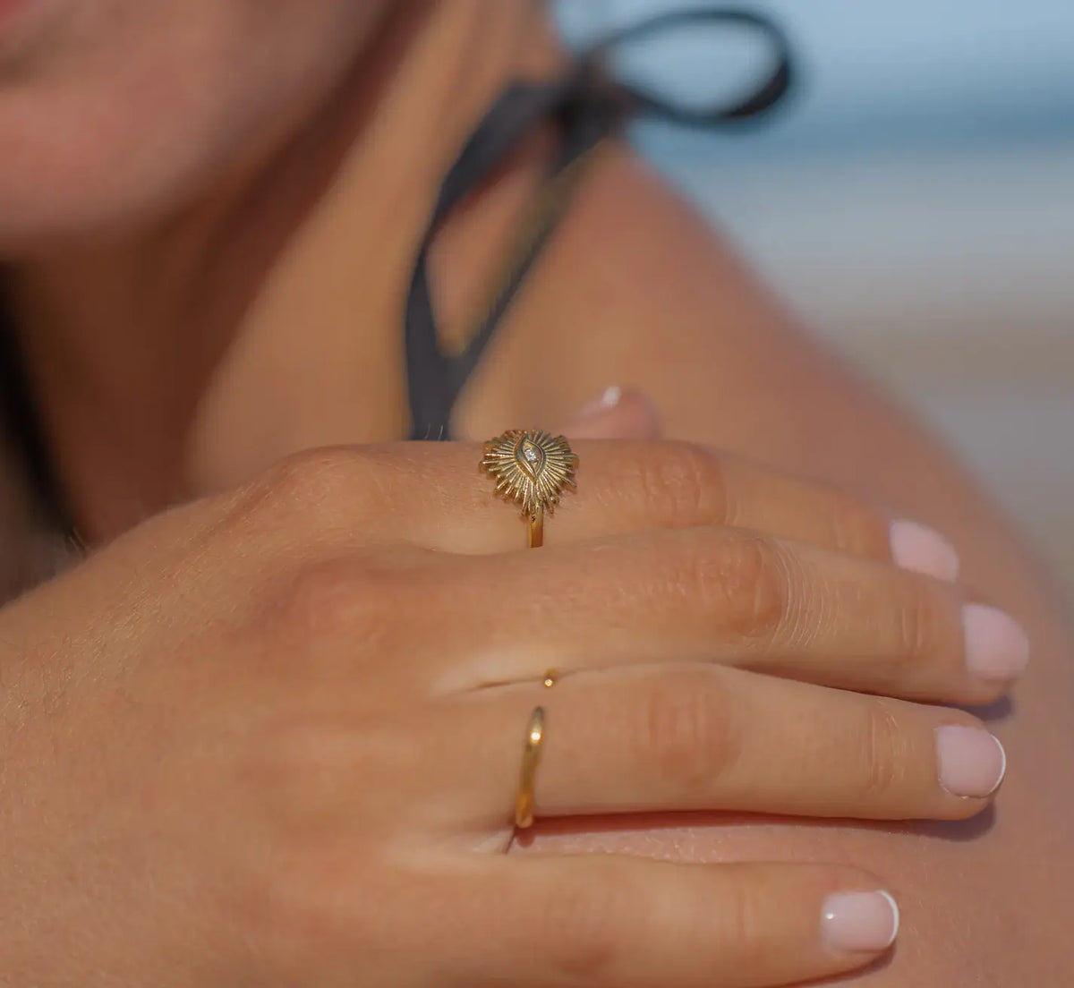 Anillo Occhio (Chapado en Oro 18K)