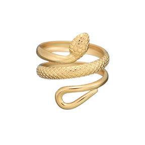 Anillo Serpiente (Chapado en Oro)