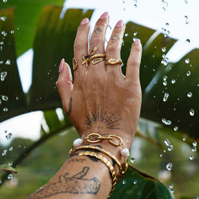 Anillo Serpiente (Chapado en Oro)