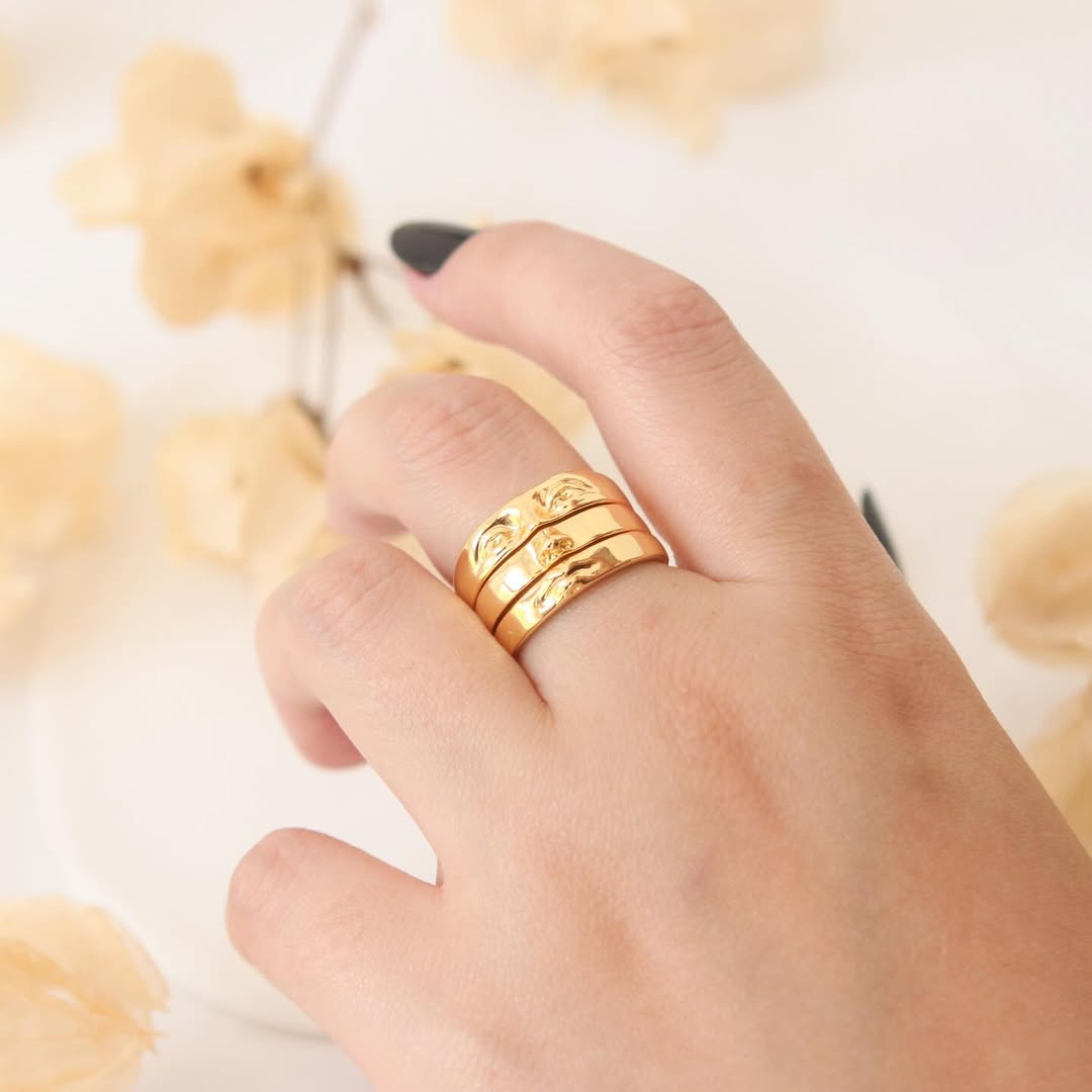 Set de Anillos Visage (Chapado en Oro 18K)