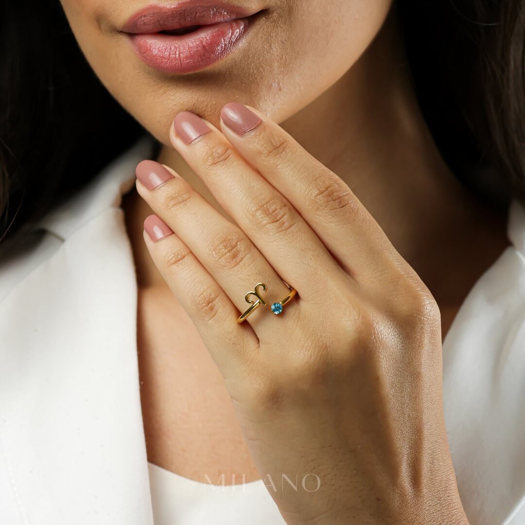 Anillo Zodíaco (Chapado en Oro 18K)