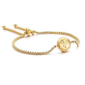 Pulsera Zodíaco (Chapado en Oro)
