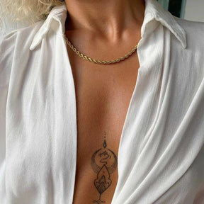 Collar Cuerda (Chapado en Oro)
