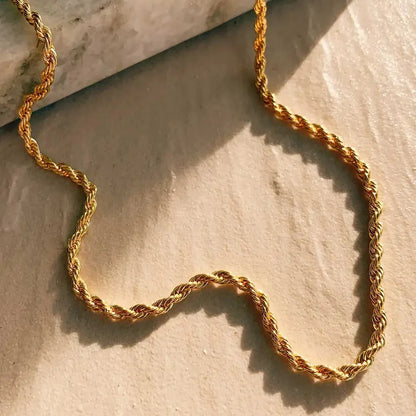 Collar Cuerda (Chapado en Oro)