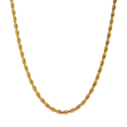 Collar Cuerda (Chapado en Oro)