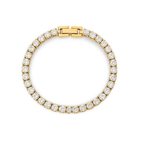 Pulsera Riviera con Circonita Brillante (Chapado en Oro)