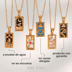 Colección Tarot - Collares con Colgantes de las Cartas (Chapado en Oro 18K)