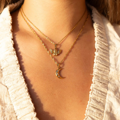 Collar Ángel Gabriel (Chapado en Oro)