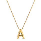 Collar Letra Inicial Bubble (Chapado en Oro)