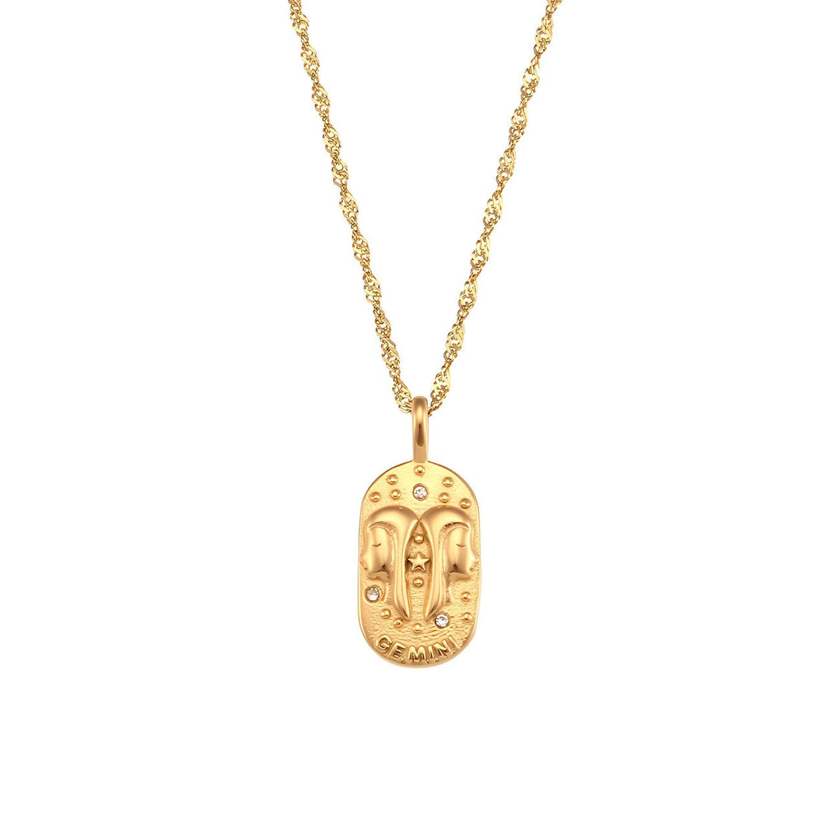 Collar Zodíaco Cadena Trenzada (Chapado en Oro 18K)