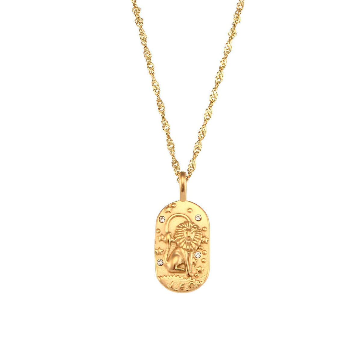 Collar Zodíaco Cadena Trenzada (Chapado en Oro 18K)