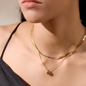 Collar Mixto Goccia (Chapado en Oro 18K)