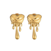 Pendientes Corazón Derretido (Chapado en Oro)