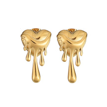 Pendientes Corazón Derretido (Chapado en Oro)