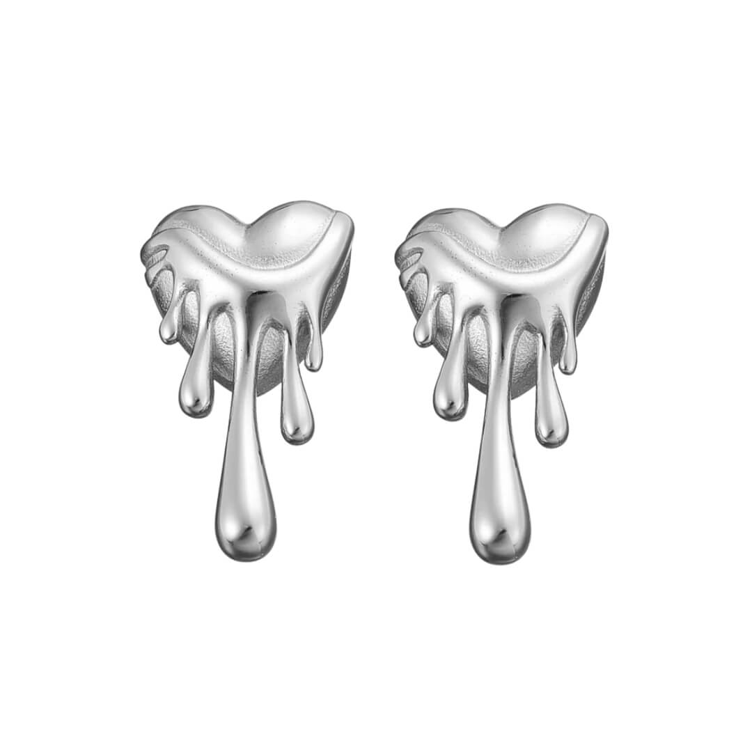 Pendientes Corazón Derretido (Chapado en Oro)