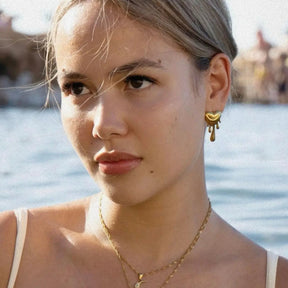 Pendientes Corazón Derretido (Chapado en Oro)