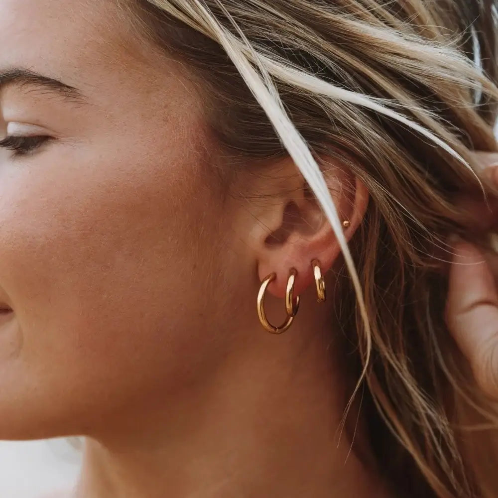 Pendientes de Aro Trío (Chapados en Oro 18K)