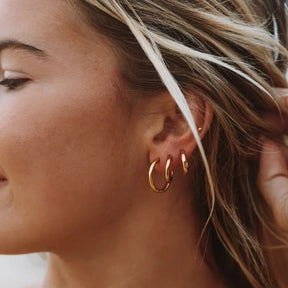 Pendientes de Aro Trío (Chapados en Oro 18K)