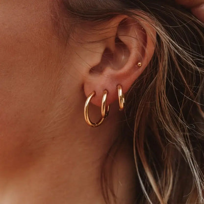 Pendientes de Aro Trío (Chapados en Oro 18K)
