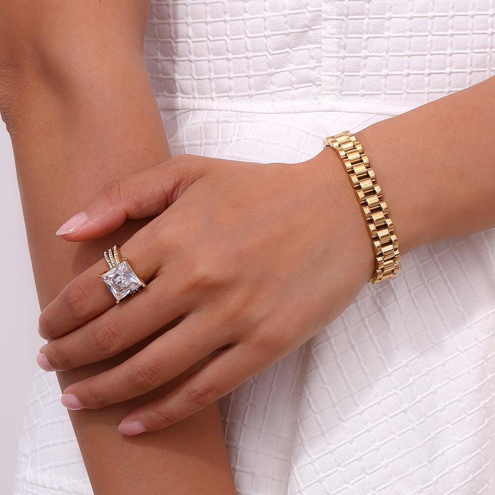 Pulseira de Elos Bold (Chapado en Oro)