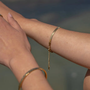 Pulsera Snake Mallada (Chapada en Oro)