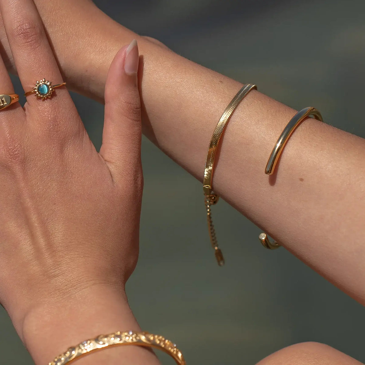 Pulsera Snake Mallada (Chapada en Oro)