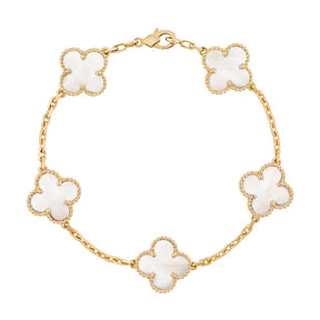 Pulsera Vintage 5 Tréboles (Chapado en Oro)