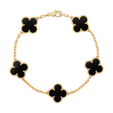 Pulsera Vintage 5 Tréboles (Chapado en Oro)