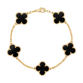 Pulsera Vintage 5 Tréboles (Chapado en Oro)