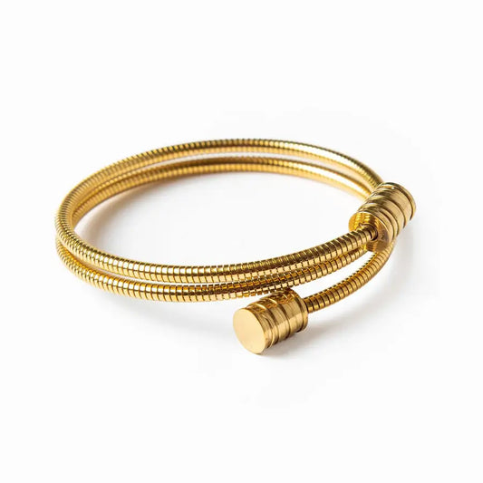 Pulsera Triple Espiral (Chapado en Oro)