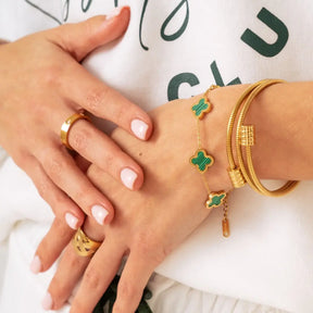 Pulsera Triple Espiral (Chapado en Oro)