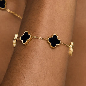Pulsera Vintage 5 Tréboles (Chapado en Oro)