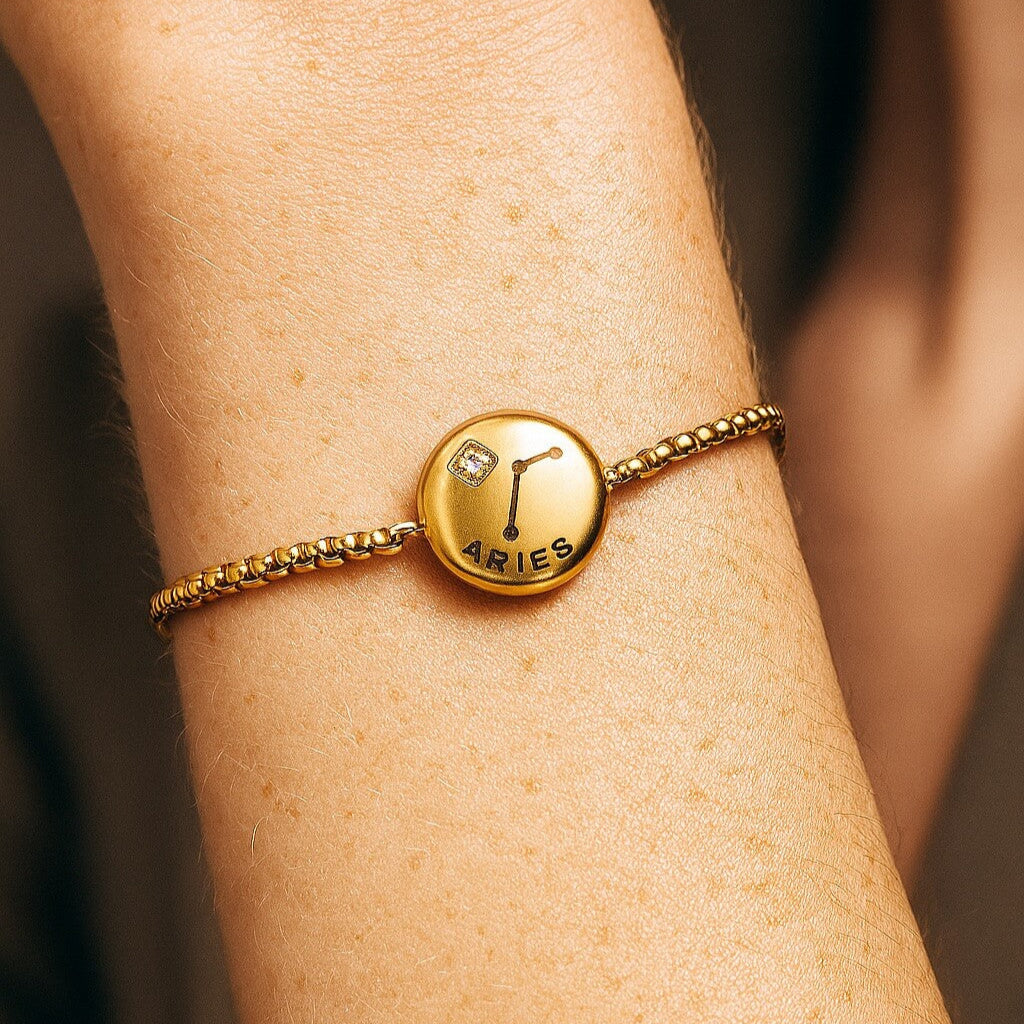 Pulsera Zodíaco (Chapado en Oro)