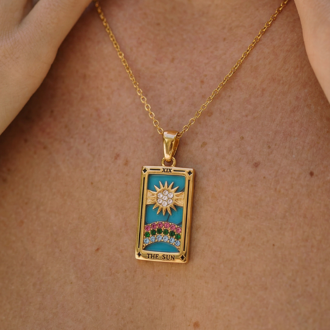 Colección Tarot - Collares con Colgantes de las Cartas (Chapado en Oro 18K)